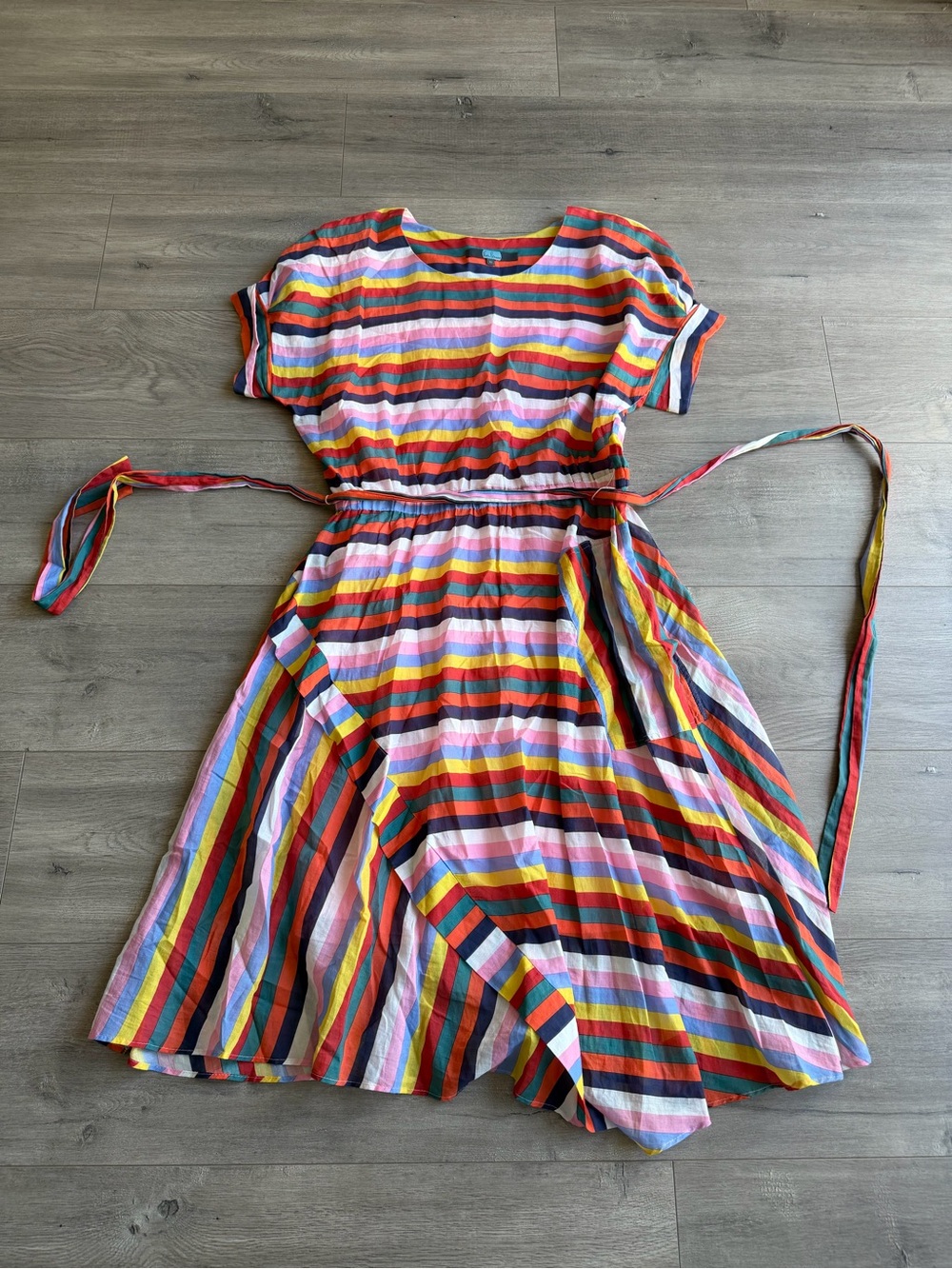 Eva Franco dress - rainbow stripe - size 10